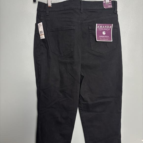 NWT Gloria Vanderbilt Amanda Jeans Black New 12 Pants Work - Picture 5 of 11